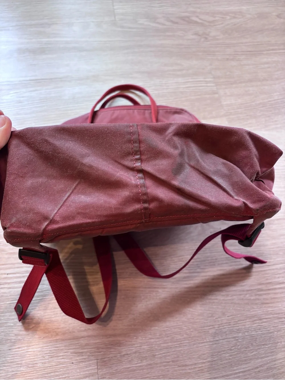 Fjallraven Kanken Classic Kanken Backpack Ox Red 23510 Distressed